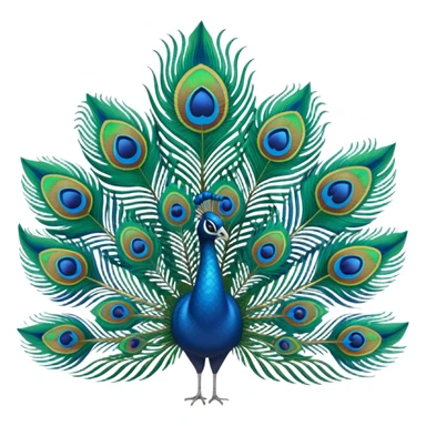 Peacock feathers single  sticker