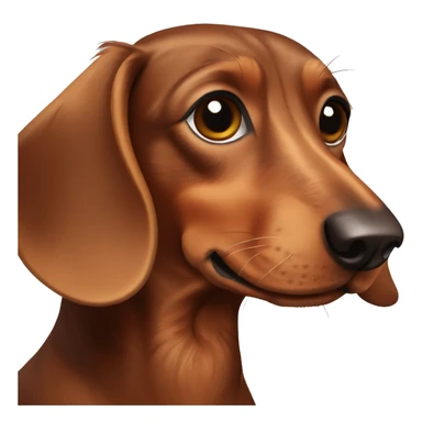 Brown Long-haired dachshund sticker