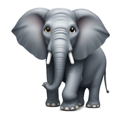 An elephant with a huge trunk sticker