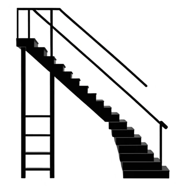 stairs going down inside a head silhouette sticker