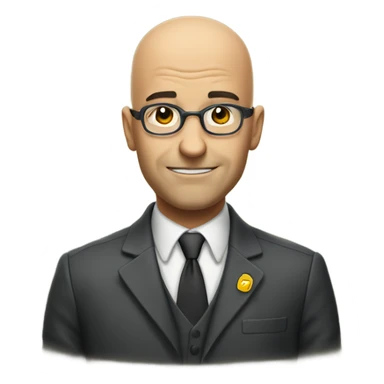 Smelly principal with bald head sticker