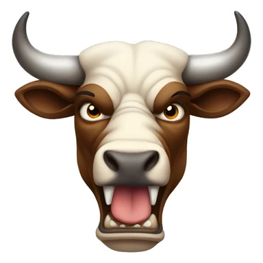 Angry bull  sticker