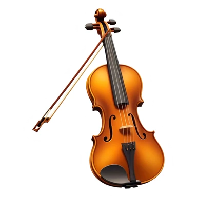Cinematic Realistic Violin, rich polished wood with delicate curves, taut strings reflecting warm golden light, fine dust particles catching the glow, intricate f-holes adding elegance, glowing with an air of timeless beauty and musical soul. sticker