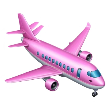 avión rosa sticker