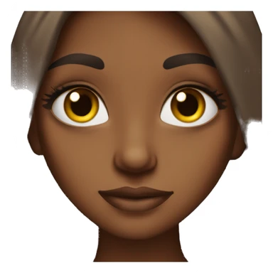 Brown girl with long brown hair, long eye lashes, gorgeous sticker