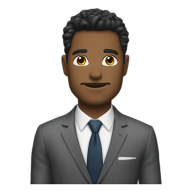 Brett hand wearing suit sticker