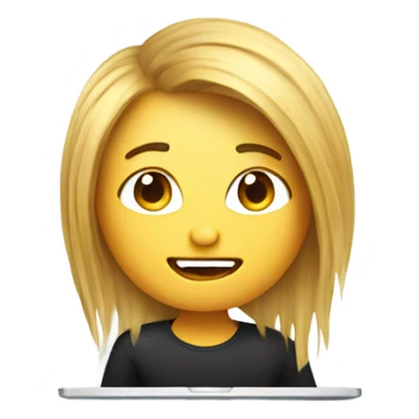 hair  behind  laptop sticker