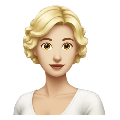 Woman European type blonde square elegant sticker