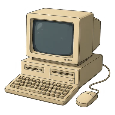 computer ghibli style sticker