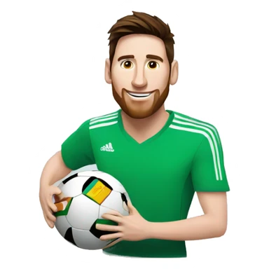 Messi with world cup sticker