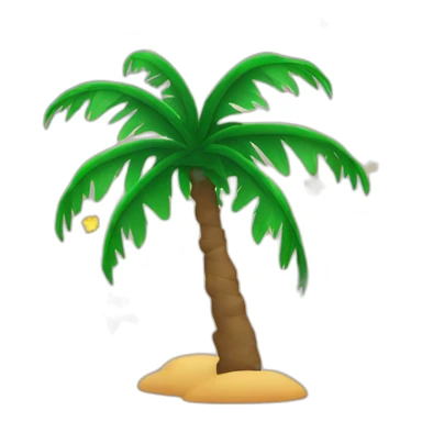 palm with stars around sticker