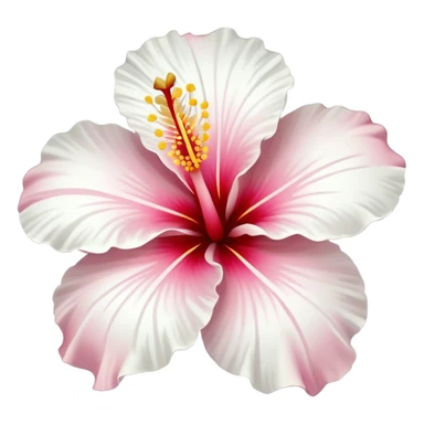 White hibiscus  sticker
