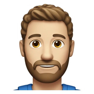 Male farmer, short thin beard (brown hair and BLUE eyes) sticker