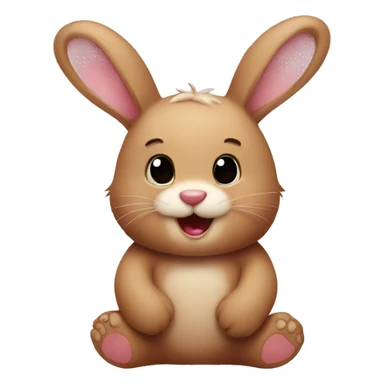 Bunny loves bear sticker