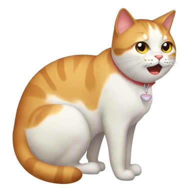 Cat with a Sore throat pain sticker