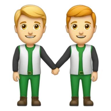 3 Irish software engineers holding hands sticker