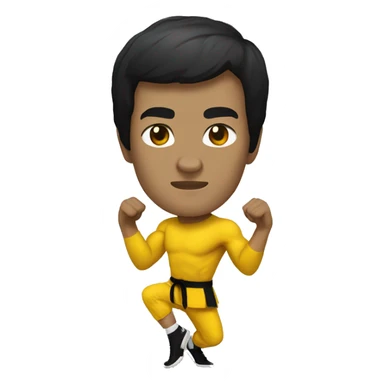 bruce lee half side-kick sticker