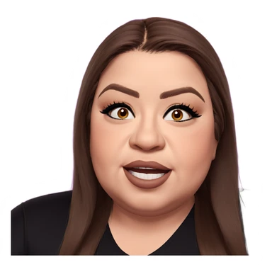 girl with long brown hair sticker