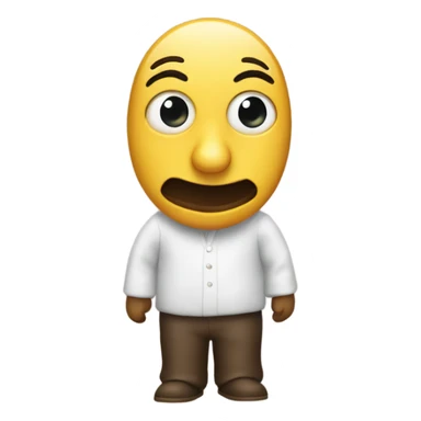 a toy with a large nose sticker