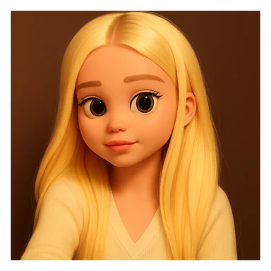 expand the image upward so that all of the hair above the head is fully visible, keeping the 3d-emoji style sticker