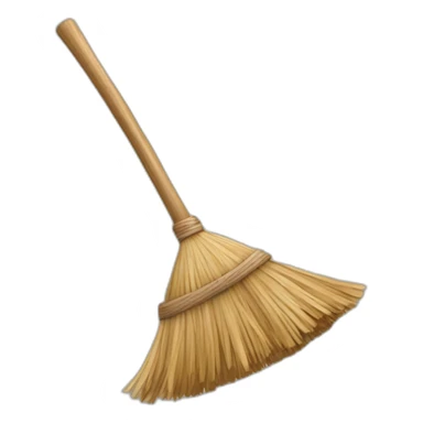 broom made of oak branches sticker