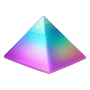 Pastel Gradient Hue Iridescent Bismuth Pyramid sticker