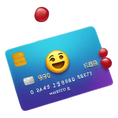 Credit card playing in sugar sticker