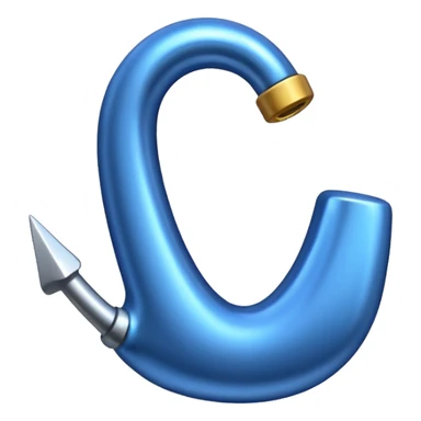 Ein Haken in ein blaues vierek sticker