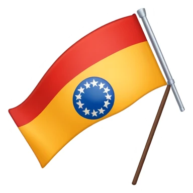 Bandera gitana con rueda sticker
