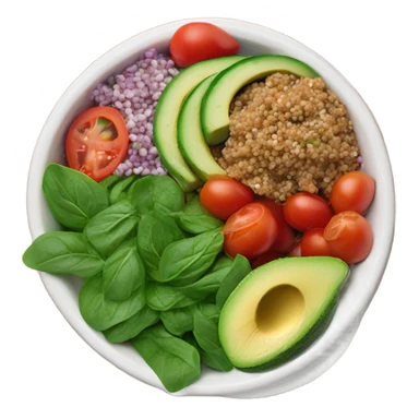 realistic bowl of healthy food sticker