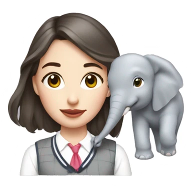 Preppy girl with drunk elephant sticker