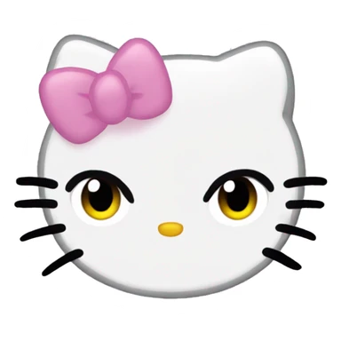 hello kitty unamused face sticker