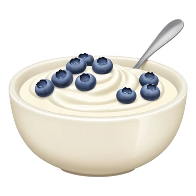 yoghurt bowl with blueberries sticker