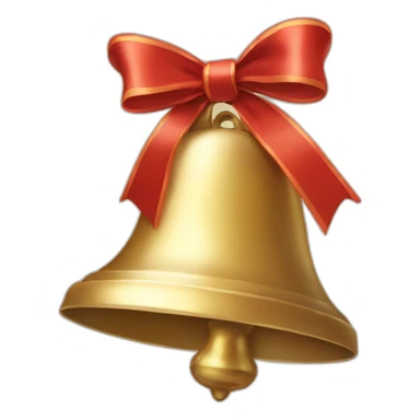 Bell, ribbon sticker