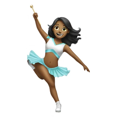 baton twirling sticker