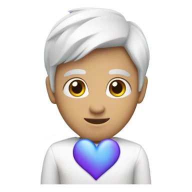 Blue white purple Heart sticker