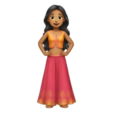 Girl in sharara sticker