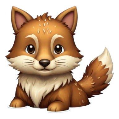 medieval animal in the lake sticker