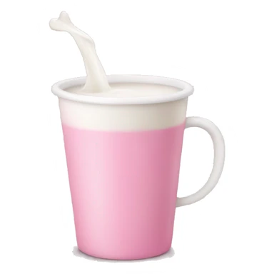 Pink milk in a cup sticker
