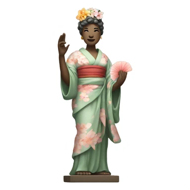 Liberty statue wearing a kimono  sticker