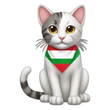 Cat with Sudan's flag sticker