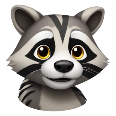 Cartoon racoon sticker