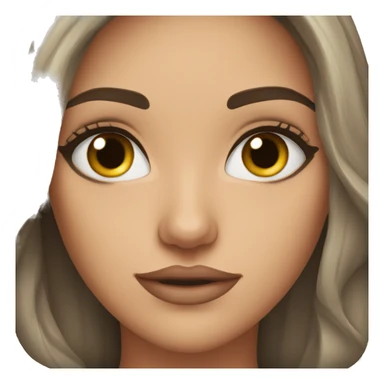 brunette Siren hazel eyes sticker