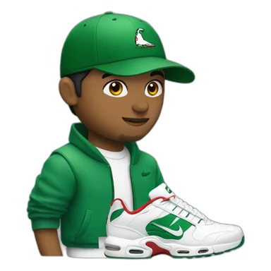 Arab with lacoste hat and nike tn shoes  sticker