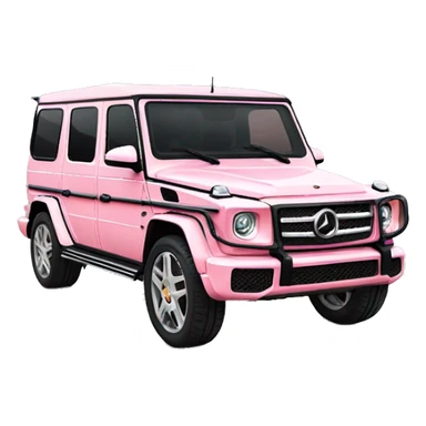 Light pink gwagon with rims driving view  sticker