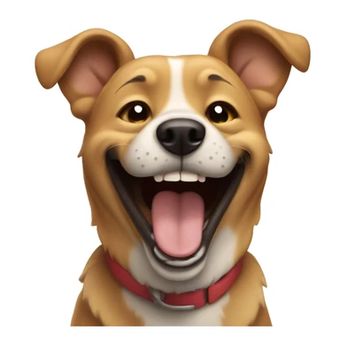 Dog laughing sticker