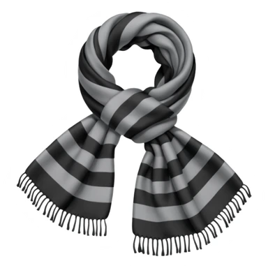 scarf in grey and black stripes sticker