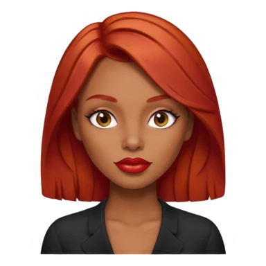 Brown Lady with red hair sticker