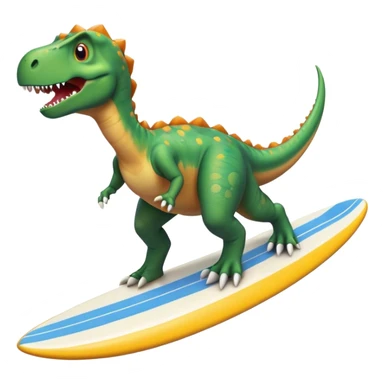 dinosauro su una tavola da surf sticker