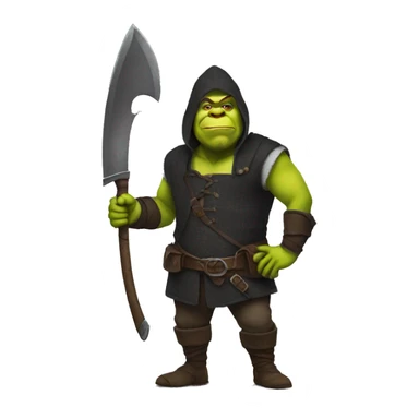 Shrek dressed as a thief sticker
